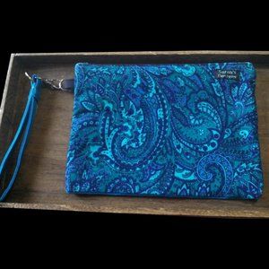 Fancy paisley Wristlet with removable keychain strap